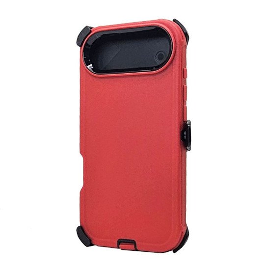 Defender Case w/ Clip For iPhone 17 Air (red) Defender Case w/ Clip For iPhone 17 Air (red)