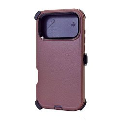 Defender Case w/ Clip For iPhone 18 Pro Max (dark cherry)