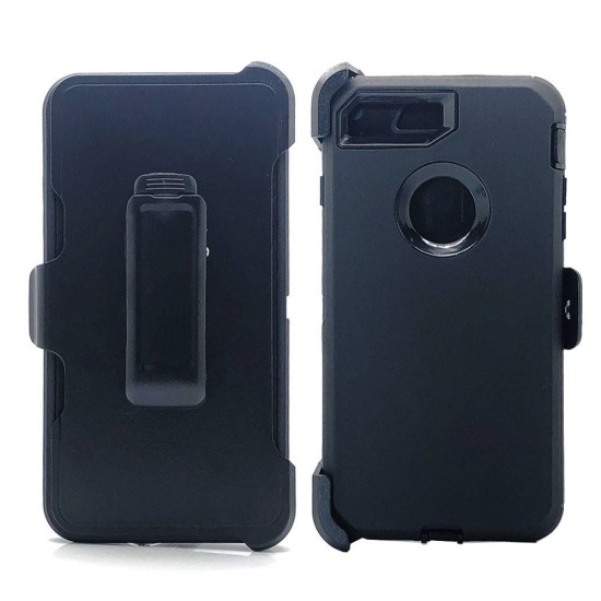Defender Case w/ Clip For iPhone 8 Plus, 7 Plus (black)