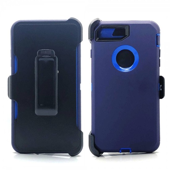Defender Case w/ Clip For iPhone 8 Plus, 7 Plus (blue)