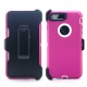 Defender Case w/ Clip For iPhone 8 Plus, 7 Plus (pink+white)