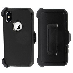 Defender Case w/ Clip For iPhone X (black) Defender Case w/ Clip For iPhone X (black)