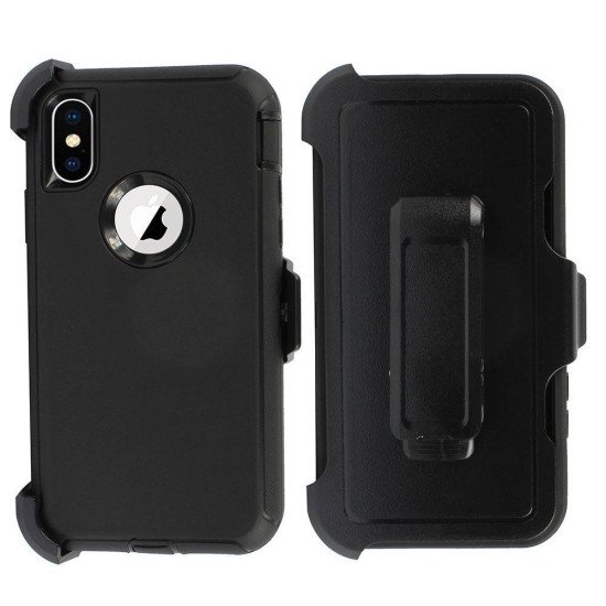 Defender Case w/ Clip For iPhone X (black) Defender Case w/ Clip For iPhone X (black)