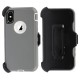 Defender Case w/ Clip For iPhone X (grey+white)