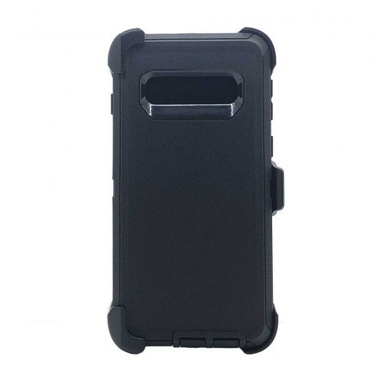 Defender Case w/ Clip For Samsung  S10 Plus (black)