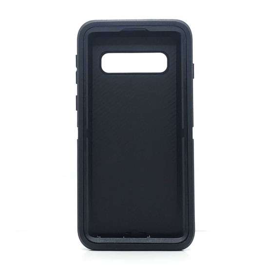 Defender Case w/ Clip For Samsung  S10 (black)