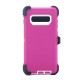 Defender Case w/ Clip For Samsung  S10 Plus (pink+white)