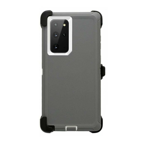 Defender Case w/ Clip For Samsung  S20 Plus (grey+white)