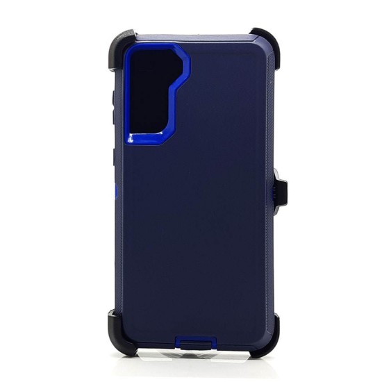 Defender Case w/ Clip For Samsung  S21 Plus (blue)