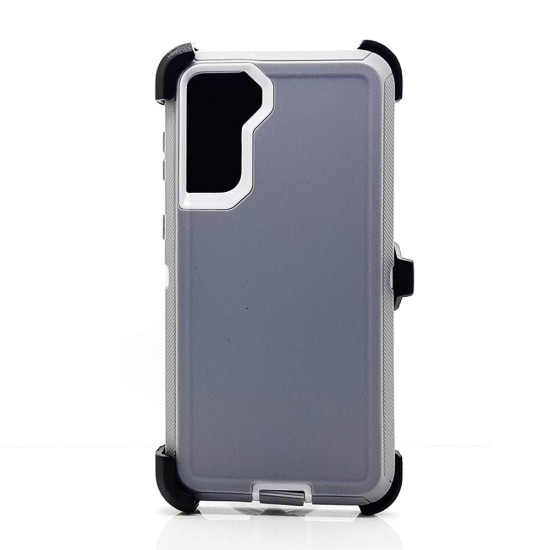 Defender Case w/ Clip For Samsung  S21 Plus (grey)