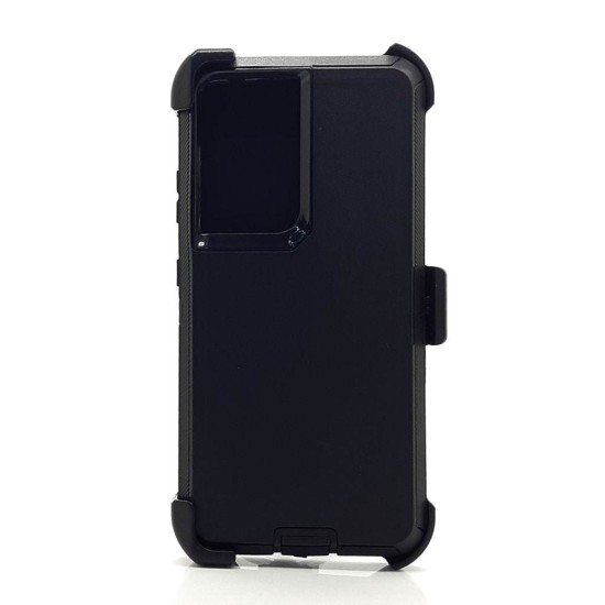 Defender Case w/ Clip For Samsung  S21 Ultra (black)