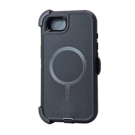 Magsafe Defender Case w/ Clip For iPhone 16E / 17E (black)
