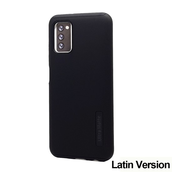 Ultra Matte Hybrid Case For Samsung A03S Latin version (black)