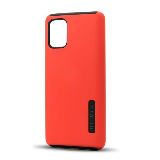 Ultra Matte Hybrid Case For Samsung A02S (red)