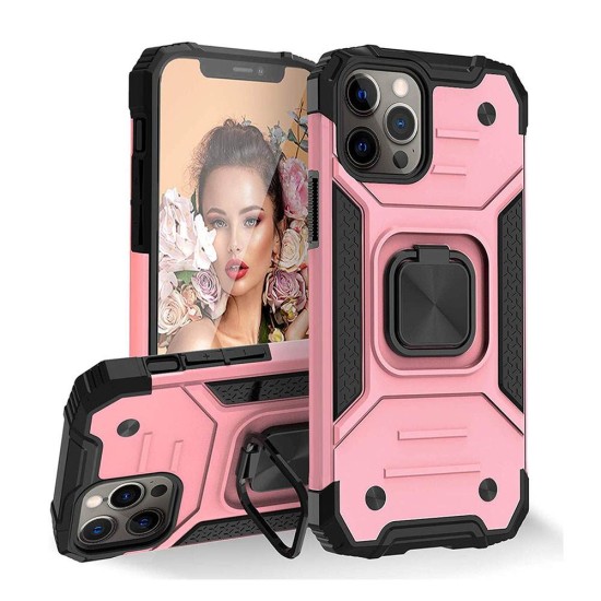 Armor Hybrid Case w/ Kickstand for iPhone 12 / 12 Pro (rose gold)