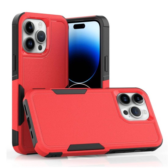 Traveler Hybrid Case For iPhone 15 Pro Max (red)