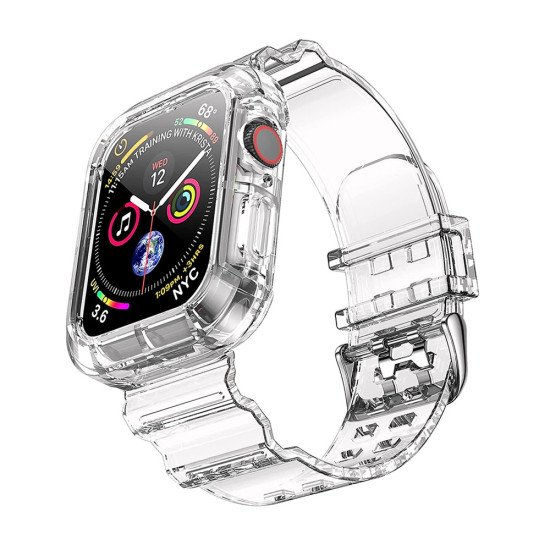 Clear Soft TPU Strap Band for iWatch 4/5/6 44mm (clear)