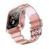 Clear Soft TPU Strap Band for iWatch 1/2/3 42mm (light pink)