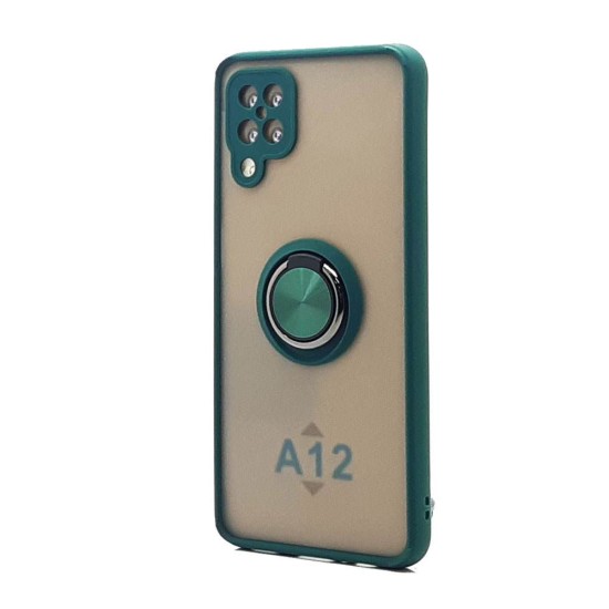 TPU Case w/ Magnetic Ring for Samsung A12, A125 (green)