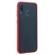 Heavy Duty Matte Clear Case for Samsung Galaxy A20 / A30 (red)