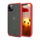 Heavy Duty Matte Clear Case for iPhone 11 Pro Max (red)