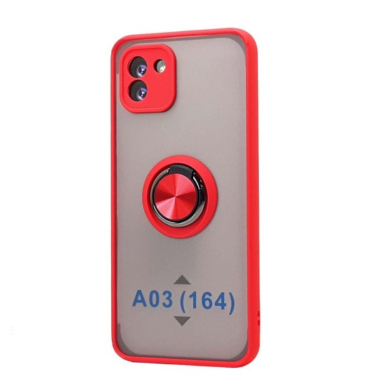 TPU Case w/ Magnetic Ring for Samsung A03 (red)