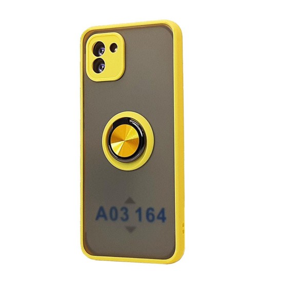 TPU Case w/ Magnetic Ring for Samsung A03 (yellow)