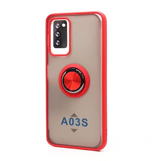 TPU Case w/ Magnetic Ring for Samsung A03S US version (red) TPU Case w/ Magnetic Ring for Samsung A03S US version (red)