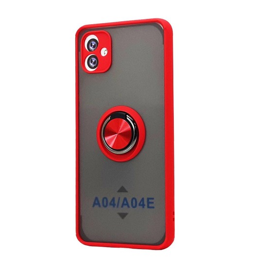 TPU Case w/ Magnetic Ring for Samsung A04 (red)