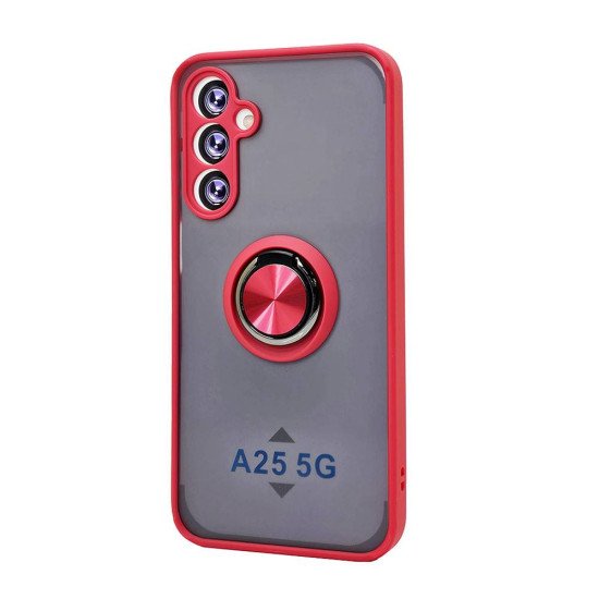 TPU Case w/ Magnetic Ring for Samsung A25 5G (red) TPU Case w/ Magnetic Ring for Samsung A25 5G (red)