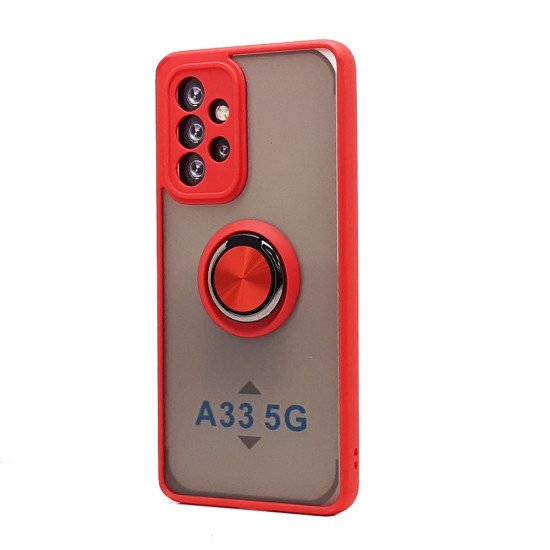 TPU Case w/ Magnetic Ring for Samsung A33 5G (red)