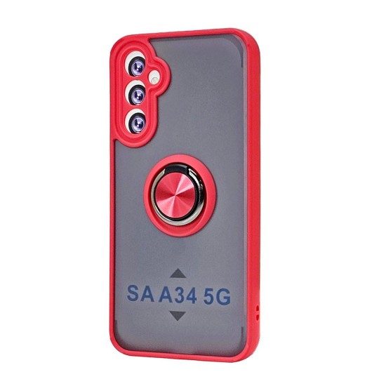 TPU Case w/ Magnetic Ring for Samsung A35 5G (red) TPU Case w/ Magnetic Ring for Samsung A35 5G (red)