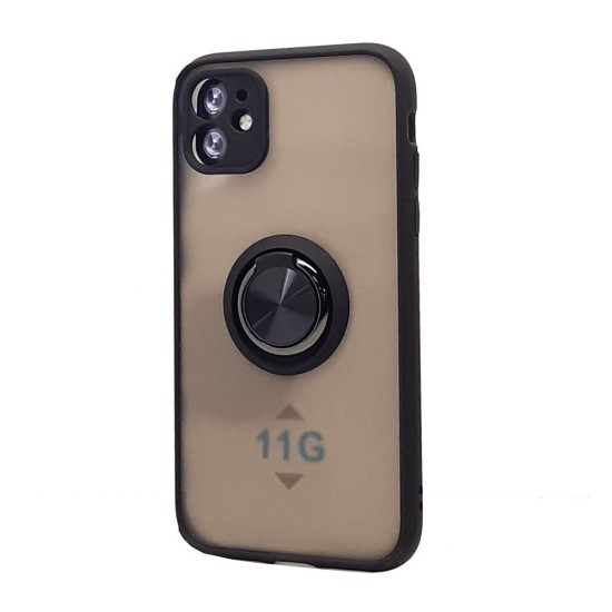 TPU Case w/ Magnetic Ring for iPhone 11 (black) TPU Case w/ Magnetic Ring for iPhone 11 (black)