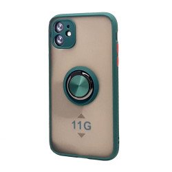 TPU Case w/ Magnetic Ring for iPhone 11 (green) TPU Case w/ Magnetic Ring for iPhone 11 (green)