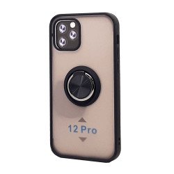 TPU Case w/ Magnetic Ring for iPhone 12 / 12 Pro (black) TPU Case w/ Magnetic Ring for iPhone 12 / 12 Pro (black)