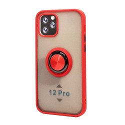 TPU Case w/ Magnetic Ring for iPhone 12 / 12 Pro (red) TPU Case w/ Magnetic Ring for iPhone 12 / 12 Pro (red)