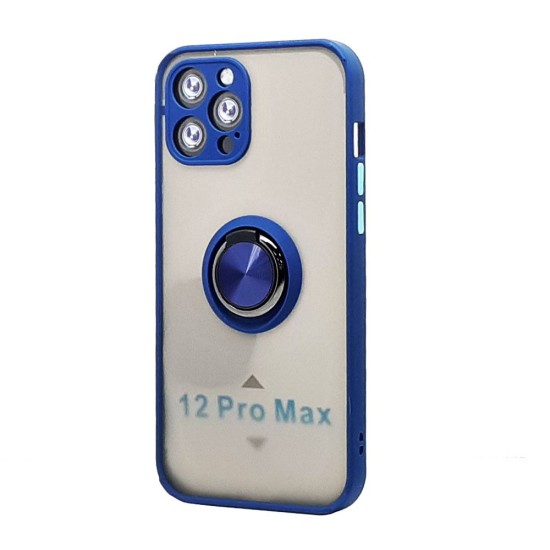 TPU Case w/ Magnetic Ring for iPhone 12 Pro Max (blue)