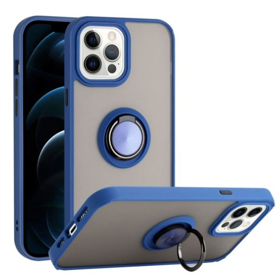 TPU Case w/ Magnetic Ring for iPhone 15 Pro (blue)