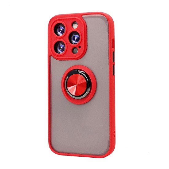TPU Case w/ Magnetic Ring for iPhone 14 Pro Max 6.7" (red)