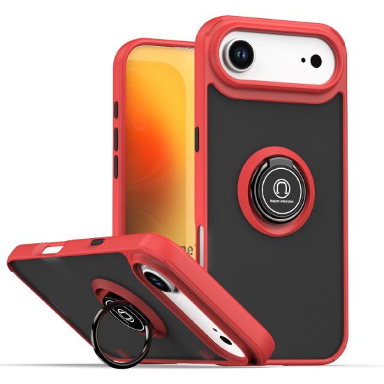 TPU Case w/ Magnetic Ring for iPhone 17 Air (red)