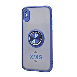 TPU Case w/ Magnetic Ring for iPhone X /XS (blue) TPU Case w/ Magnetic Ring for iPhone X /XS (blue)