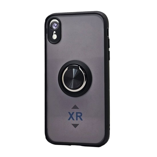 TPU Case w/ Magnetic Ring for iPhone XR (black) TPU Case w/ Magnetic Ring for iPhone XR (black)