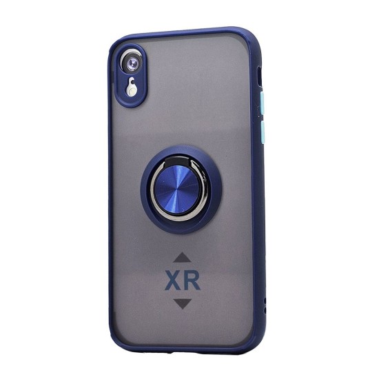 TPU Case w/ Magnetic Ring for iPhone XR (blue)