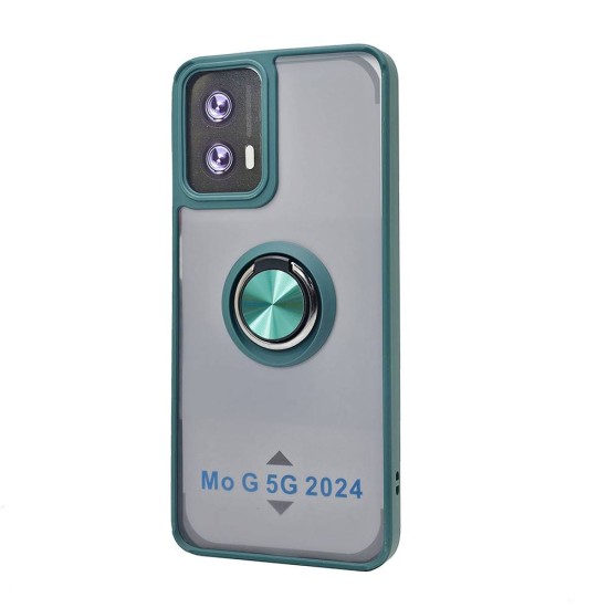 TPU Case w/ Magnetic Ring for Moto G 5G 2024 (green) TPU Case w/ Magnetic Ring for Moto G 5G 2024 (green)