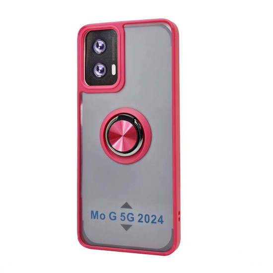TPU Case w/ Magnetic Ring for Moto G 5G 2024 (red)
