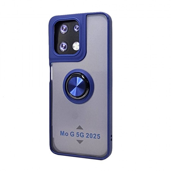 TPU Case w/ Magnetic Ring for Moto G 5G 2025 (blue) TPU Case w/ Magnetic Ring for Moto G 5G 2025 (blue)