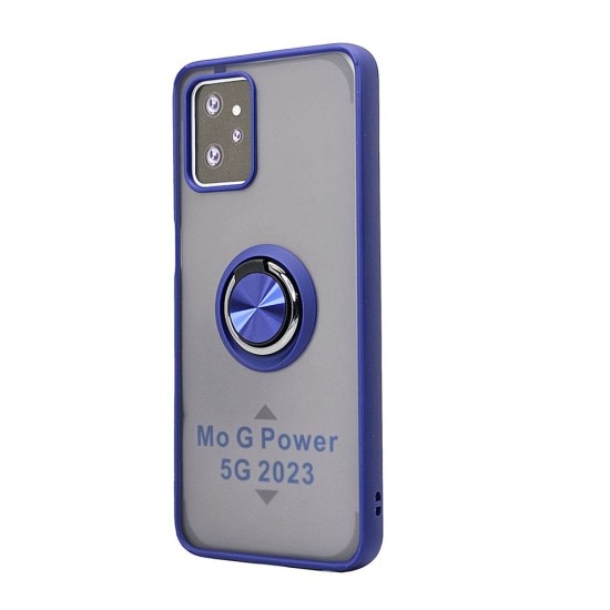 TPU Case w/ Magnetic Ring for Moto G Power 2023 (blue)