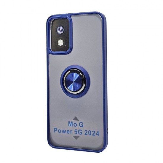 TPU Case w/ Magnetic Ring for Moto G Power 2024 (blue)