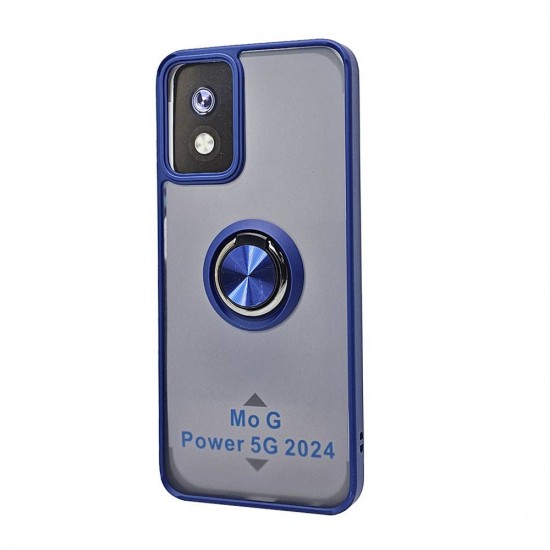 TPU Case w/ Magnetic Ring for Moto G Power 2024 (blue) TPU Case w/ Magnetic Ring for Moto G Power 2024 (blue)