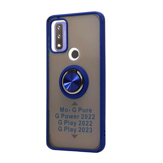 TPU Case w/ Magnetic Ring for Moto G Pure (blue) TPU Case w/ Magnetic Ring for Moto G Pure (blue)
